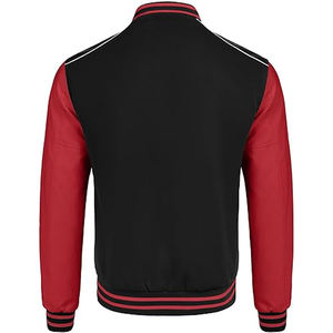 Chaquetas Varsity Estilo Hip Hop para Hombres Adultos, Mangas Largas, Diseño con Parches, Cuello Alto, Ropa de Invierno para Fiestas y Béisbol - Product Image 2