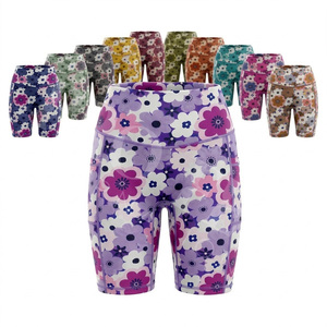 Nouveaux shorts de sport pour femmes, style unique, à compression et effet push-up, imprimés personnalisés, extensibles, respirants, pour la gym, l'entraînement, le fitness et le yoga, vente en gros - Product Image 1
