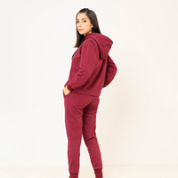 Ensemble de survêtement en molleton respirant, antibactérien, à séchage rapide, de haute qualité, 100% coton, taille XL, pour femmes, avec logo brodé