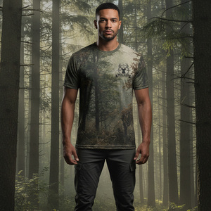 T-shirt de chasse professionnel pour l'extérieur, protection UV, coupe athlétique extensible, jersey camouflage pour l'aventure en pleine nature - Product Image 6