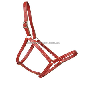 Cuello de cabeza personalizado, cabestro de caballo de cuero de sillín genuino con accesorios de latón macizo, cabestro de PVC de cuero para montar a caballo al por mayor - Product Image 6