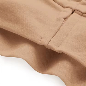 Women's Loose Long Sleeved Pullover Cotton French Terry Blank Oversized Custom Made Cropped Top Women's Hoodie - Product Image 3