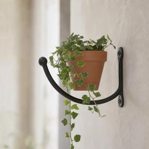 Hanging Planter Wall Bracket Iron 25cm Black Bent Rod Plant Hanger Hook for Indoor Home Garden - Product Image 4