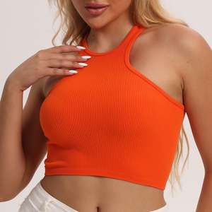 Top Deportivo Corto Acolchado para Mujer, al por Mayor, Personalizado, sin Mangas, Compresivo, para Gimnasio, Yoga y Fitness - Product Image 2