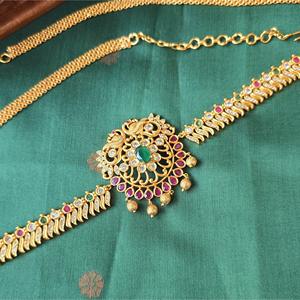 Trendy Rhinestone Gold Plated Body Chain for Women - Product Image 2