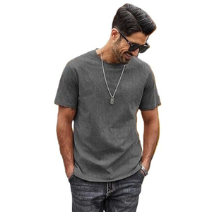 เสื้อยืดผู้ชายสไตล์วินเทจคุณภาพสูง แบบเรียบง่าย แขนสั้น ผ้าฝ้ายอย่างดี ไซส์ใหญ่ ลดราคา - Product Image 1