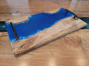 Top Selling <b>Epoxy</b> Rein and Wooden Serving Tray Custom Resin <b>Epoxy</b> Wooden Serving Tray for Home ,Restaurants & Hotel Christmas - Product Image 4