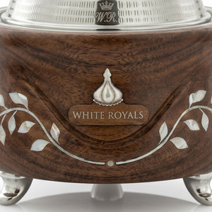 Juego de buffet de madera curvada con incrustaciones de nácar Heritage, con tapa de acero inoxidable estilo tajín, vajilla Khaleeji, olla para guisar. - Product Image 2