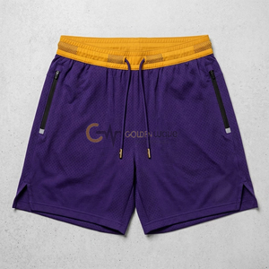 Quick Dry Stretch Anti-Bacterial Eco-Friendly Windproof Polyester Compression Mesh Liner Running Gym Sport Unisex Workout <b>Shorts</b> - Product Image 4