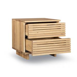 Table de chevet de luxe en teck indonésien avec rangement, vente en gros, fabricant OEM ODM, exportateur - Product Image 4