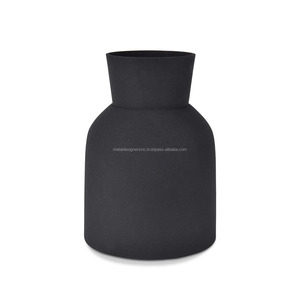 Floreros de terracota y metal negro para piso y mesa hogar y jardín decorativos para sala de estar boda fiesta de vacaciones - Product Image 2