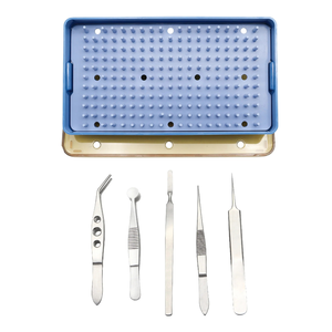 Kit de démarrage pour la surface oculaire 5 pièces Instruments ophtalmiques manuels en acier inoxydable allemand Pince de débridage Kit de lentilles pour soins oculaires - Product Image 2