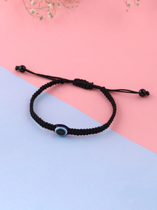 Bracelet pour femme, œil porte-bonheur, fil noir réglable, bracelet porte-bonheur - Product Image 1