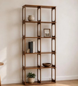 <b>Modern</b> Wooden Cubby <b>Shelf</b> 6-Tier Freestanding Backless Bookcase for Living Room Home Office - Product Image 4