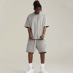 Men Summer <b>Twin</b> <b>Set</b> With Utility Cargo Shorts Tee Co Ord Multi Pocket Streetwear Breathable Custom Labels Private Label - Product Image 3