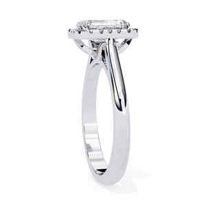 Bague de fiançailles, de mariage ou d'anniversaire en or massif 14 carats avec diamant de laboratoire taille radiant de 2,5 carats, création de luxe - Product Image 3
