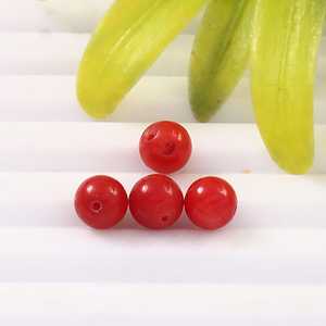 Billes rondes lisses en corail naturel de 10 mm, sphères de guérison, pierres précieuses en vrac pour la fabrication de bijoux, lot en gros - Product Image 1