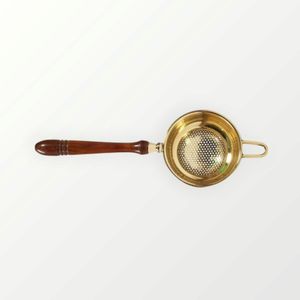 Premium Handmade Brass <b>Tea</b> Brewing <b>Infuser</b> with Bowl Cheap Factory Wholesale Price Reusable Loose <b>Tea</b> Filter Tool - Product Image 2