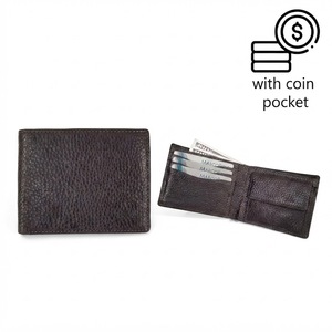 [New Released]Top Quality Handmade Castello Pebble Top Grain Leather Men Standard Compact <b>Wallet</b> Black <b>Brown</b> Navy Burgundy Green - Product Image 1