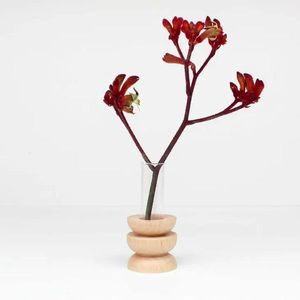 Nuevo Jarrón Decorativo de Madera Acanalada, Hecho a Mano, Estilo Rústico, para Flores, Decoración de Mesa, Hogar y Estantes - Product Image 6