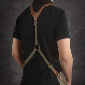 ผ้ากันเปื้อนเชฟหนังทวิลล์ ซักได้ สวยงามและใช้งานได้จริง เหมาะสำหรับร้านอาหารและบาร์ ใช้ได้ทั้งชายและหญิง - Product Image 5