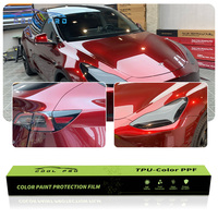 Vinyle rouge métallisé liquide anti-rayures de haute qualité, rouleaux de vinyle changeant de couleur, papier coloré TPU PPF, films décoratifs pour voitures
