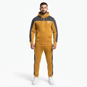 Ensemble de survêtement respirant pour homme Hawk Eye Sports, en molleton fin 300g, avec sweat à capuche et pantalon boutonné intégral, idéal pour l'hiver - Product Image 4