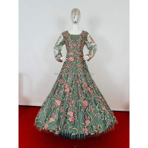 Traditional Indian Muslim <b>Clothing</b> & <b>Accessories</b> Elegant Wedding Gown - Product Image 2