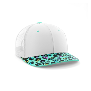 Gorra Trucker con Visera de Malla y Estampado de Leopardo, Personalizada por Sublimación, de Poliéster, Unisex, Ajustable, con Cierre a Presión, Anti-UV, Antibacteriana, de Secado Rápido - Product Image 2