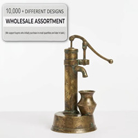Vase de table en laiton antique fait main, imperméable et écologique, au design rustique pour la décoration de mariage