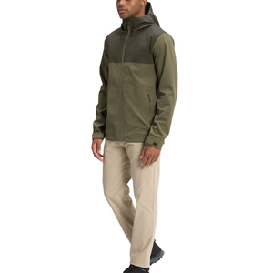 Veste coupe-vent pour homme sans capuche, à blocs de couleur, fermeture éclair sur le devant, décontractée, pour l'hiver, coupe-vent, séchage rapide, mélange de coton, coupe classique - Product Image 1