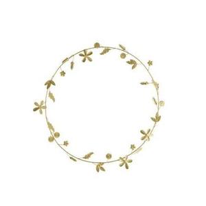 Corona de Flores Decorativa Redonda de Metal, Hecha a Mano, Estilo Clásico, Sin Iluminación, Paquete Individual - Product Image 1