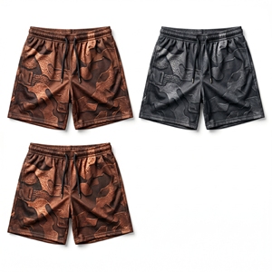 Shorts en maille à motif graphique topographique Cosmic Galaxy Nebula personnalisé pour hommes, shorts d'entraînement de basket-ball par sublimation - Product Image 2