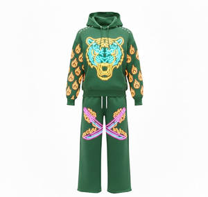 Sudadera con Capucha Neon Futurista para Hombre, Diseño Cibernético y Estampados de Circuitos Electrónicos, Prenda de Alta Definición Estilo Techwear - Product Image 2