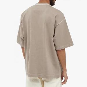 T-shirt pour homme, t-shirt de haute qualité, logo personnalisé, couleur unie, col rond, manches courtes avec poche - Product Image 3