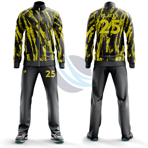 Ensemble de survêtements pour adultes, impression par sublimation, durable, léger, logo personnalisé, manches longues, respirant, fermeture éclair, deux pièces - Product Image 2