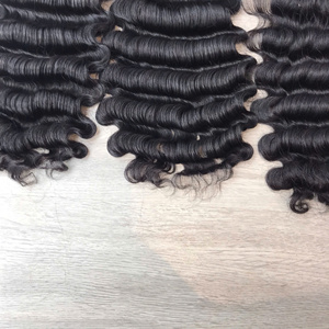 ผมเวียดนามคุณภาพสูงแบบ Deep Wave สำหรับทำวิกผมพร้อม Closure แบบ Super Double Drawn ขายดี คุณภาพเยี่ยม ผมแท้ - Product Image 4