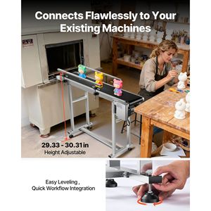 Nastro Trasportatore Motorizzato in Acciaio Inossidabile Resistente 47 x 7,8 Pollici, Tavolo Trasportatore da 7,8 Pollici per Applicazioni di Codifica a Getto d'Inchiostro - Product Image 5