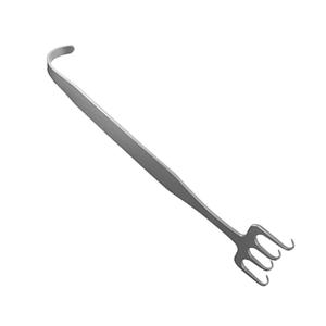Râteau à 4 lames Freeman 22 mm en acier inoxydable, réutilisable, utilisé pour les opérations de rétraction chirurgicale en chirurgie plastique - Product Image 6