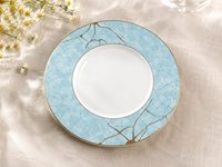 Assiette plate en porcelaine à large bord, 30 cm, grande assiette ronde pour hôtel, restaurant et repas à domicile