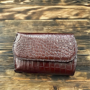 Venta caliente de las mujeres Trifold cuero genuino multifunción cremallera carteras Logotipo de lujo personalizado estilo Vintage hilo largo corto - Product Image 3