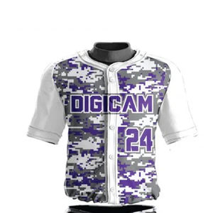 Conjunto de Camiseta y Pantalones de Béisbol Personalizados al por Mayor, Uniforme de Equipo de Poliéster de Manga Corta, Transpirable y de Secado Rápido, Proveedor de Fábrica - Product Image 2
