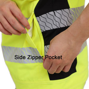 Chaleco de Seguridad Reflectante de Alta Visibilidad para Hombre, Verde, Poliéster, Ropa de Trabajo - Product Image 5