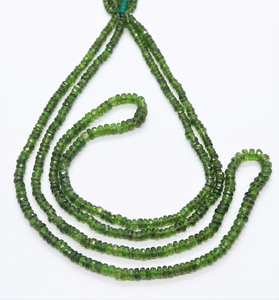 Cuentas facetadas de diopsido cromado natural AAA de 3.5-4 mm, cuentas de diopsido cromado verde de 17 pulgadas para la fabricación de joyas. - Product Image 6