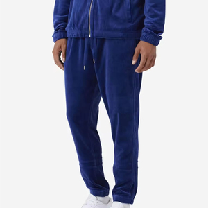 Custom Breathable Casual Men Winter Plus Size Acid Wash Printed Velvet <b>Tracksuit</b> <b>Velour</b> Soft Micro Velvet Suit Full Sleeves 100% - Product Image 4