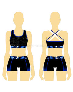 ชุดยูนิฟอร์มเชียร์ลีดเดอร์ผ้าโพลีเอสเตอร์คอตตอน พร้อมลายพิมพ์แบบรีดร้อน ออกแบบชุดเชียร์ลีดเดอร์ตามสั่ง - Product Image 5