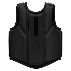 Chest Guard Thick Leather Body Guards for Boxing and MMA Training <b>Foam</b> <b>Padded</b> Martial Art Protectors for Gym Exercise - Product Image 1