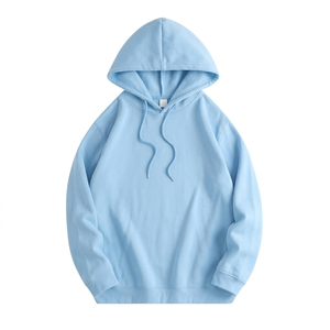 Sweat à capuche décontracté pour homme, automne, poche kangourou avant, polyester/coton polaire uni, fermeture à cordon, écologique, coupe-vent - Product Image 4