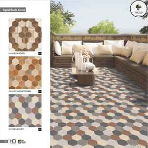 Carreaux de sol extérieurs en céramique 400x400mm, antibactériens, antidérapants, aspect brique, design moderne, pose adhésive, pour supermarchés et extérieur - Product Image 3