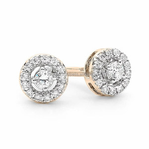 Pendientes de lujo chapados en oro con diamantes de claridad VVS, certificados por IGI, con cierre de rosca, moissanita VVS de corte brillante, personalizados, estilo hip hop, para hombre, unisex. - Product Image 2